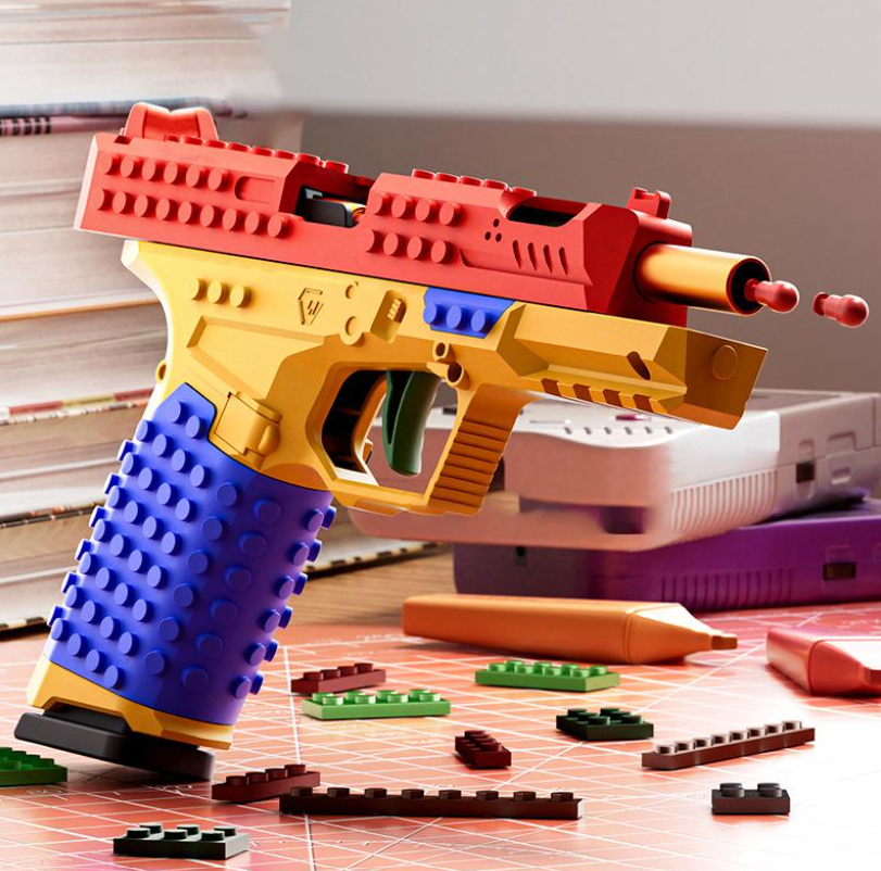 Pistola de blocks de juguete